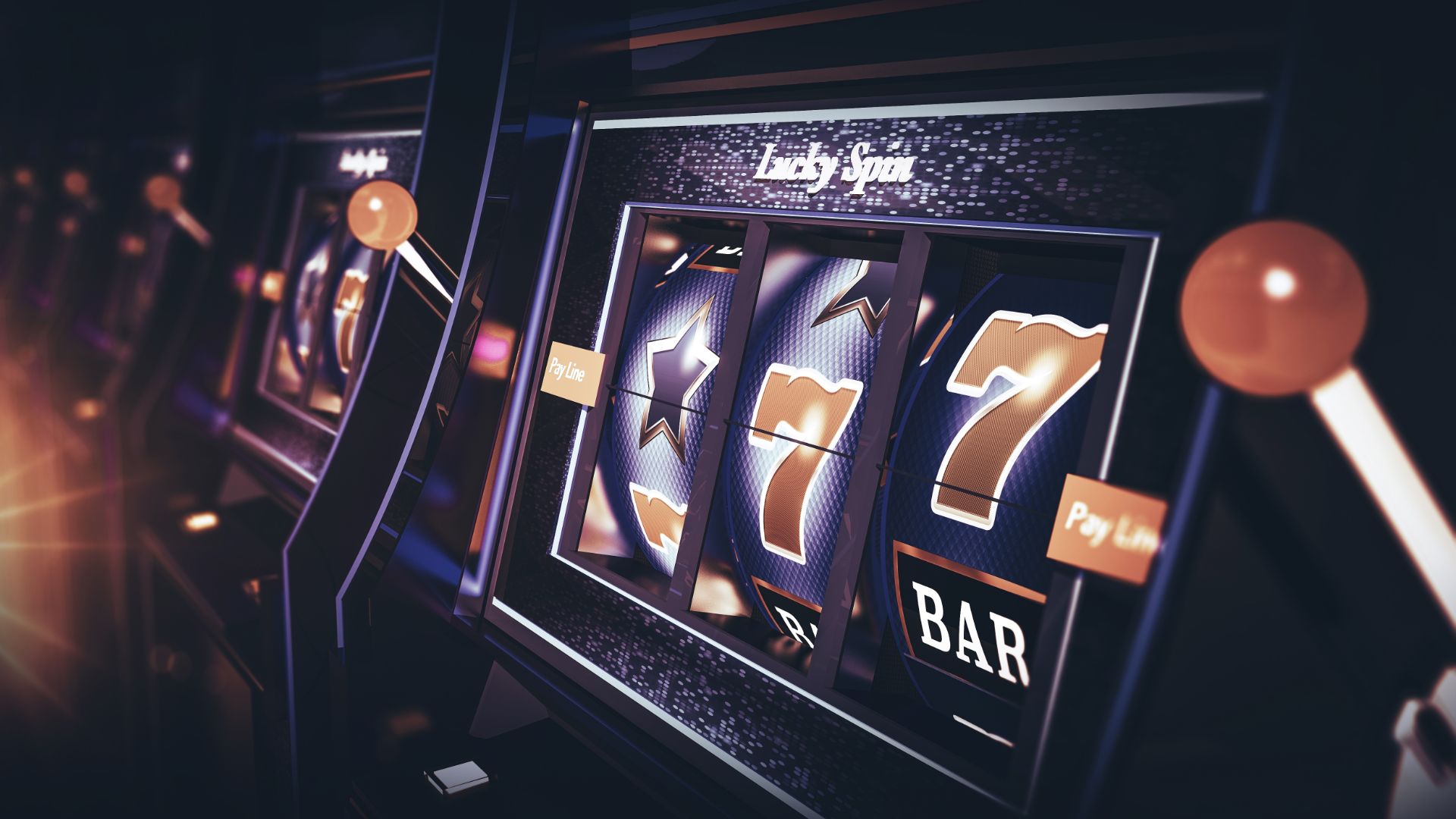 Bild på en spelautomat på casino.